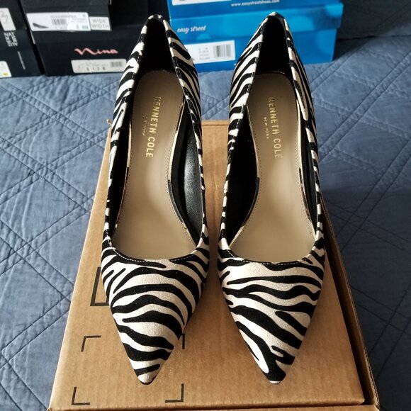 Zebra Print Heels 9M ~NEW - Picture 1 of 5